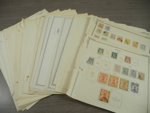 PERSIA, old time assortment of Stamps hinged on remainder/overlapping pages