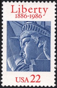 SC#2224 22¢ Statue of Liberty, 100th Anniversary Single (1986) MNH