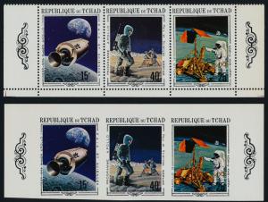 Chad 225a perf + imperf MNH Space, Apollo Moon Landing, Space
