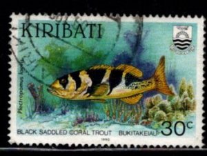 Kiribati - #546 Black Saddled Coral Trout  -  Used