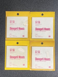 Lot Of 4 Showgard Mounts 57/55 CLEAR 25 Mounts