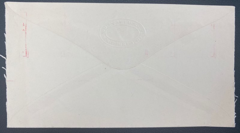 1955 Port Spain Trinidad Meter Cancel Cover To Bank In Frankfurt Germany
