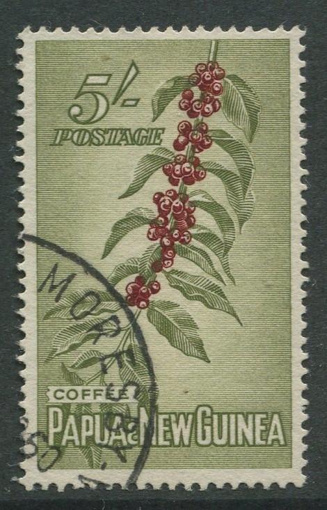 Papua New Guinea- Scott 146 -Pictorial Definitive -1958-FU - Single 5/- Stamp