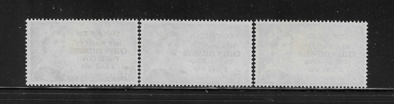 AUSTRALIA SCOTT #259-61 1953 QEII CORONATION ISSUE- MINT LIGHT HINGED