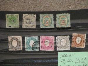 MACAU, SCOTT#`S 23, 26, (32, 33 unused no gum), 35, 36, 37, 41, 42, used