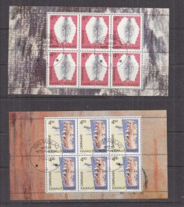 GREENLAND, 2001 Cultural Heritage pair, sheets of 6, used.