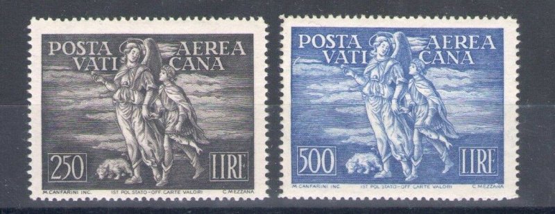 1948 Vatican Mail Aerea Tobia N°16/17 2 Values MNH Centered