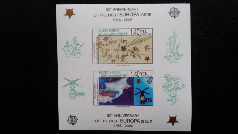 50th anniversary of EUROPA stamps - Cyprus TR 2x Bl + 1x set ** MNH