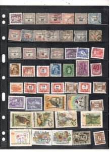 HUNGARY COLLECTION ON STOCK SHEET MINT/USED