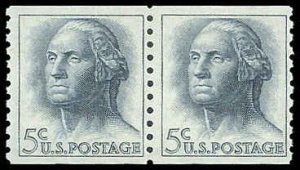 PCBstamps   US #1229a Coil Pair 10c(2x5c). Washington, MNH, (6)