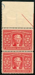 UNITED STATES SCOTT#324 2c LOUISIANA PUR PR  MINT NH--SCOTT VALUE $130.00 FOR VF