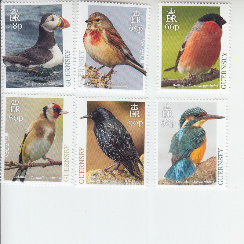 2019 Guernsey National Birds (6)   (Scott 1488-93) MNH