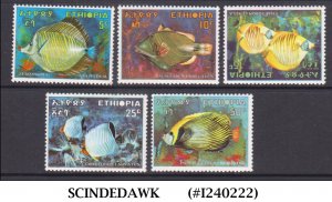 ETHIOPIA - 1970 FISH FROM THE RED SEA SCOTT#558-562  5V MINT NH