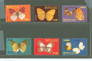 Guinea #1967-1972  Single (Complete Set) (Butterflies) (Fauna)