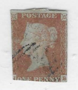 Great Britain #4 1p   ''Queen Victoria  (U) CV $90.00