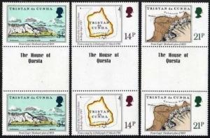 Tristan da Cunha 290-292 gutter,293,MNH.Michel 300-303. Early Maps,Charts,1981