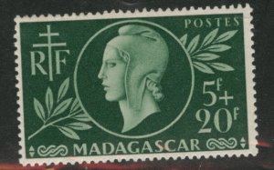 Madagascar Malagasy Scott B15 MH* Red Cross  stamp 1944 issue