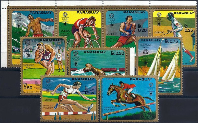 1971 Paraguay Olympic Games Munich, complete set VF/MNH!