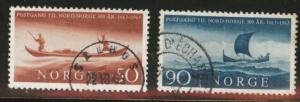Norway Scott 437-8 used 1963  Boat stamp set