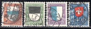 Switzerland Scott # B21 - B24, used