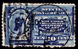 U.S.  E2 USED HINGE MARK SINGLE AS SHOWN (V5339)