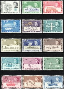 1963 BAT British Antarctic QE portrait type full set MLH Sc# 1 / 15 CV $172.15