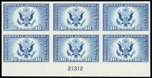 771, Mint 16¢ VF NH Plate Block of Six Stamps CV $55 - Stuart Katz