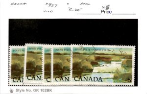 Canada, Postage Stamp, #937 (5 Ea) Used, 1984 Point Pelee Park (AH)