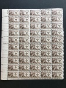 1950 sheet of postage stamps - Boy Scouts, Sc# 995