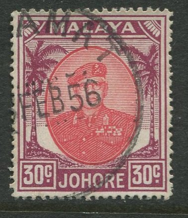 STAMP STATION PERTH Johore #144 Sultan Ibrahim Used 1949-1955