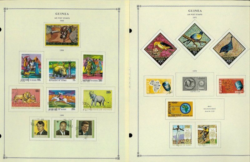 Guinea (ex-French) 1959-1982, M & CTO Hinged on Scott Int.Pages thru 1999