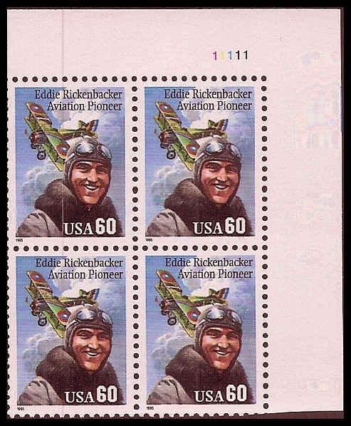 2998 MNH Plate Block UR #11111