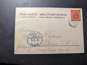 1904 British Hong Kong Postcard Cover Victoria to Berlin SW61 Germany