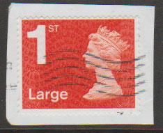 GB QE II Machin SG U2960a - 1st vermillion  Large - MA14 - No Source Code