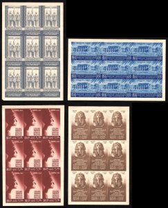 MOMEN: EGYPT NP #RPC111-114 1947 SHEETS IMPERF MINT OG 7NH/2H RARITY LOT #65698