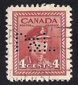 Canada #254 4 cent King George 6, used EGRADED VF 80