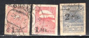 Estonia  #55-57    Used   VF   CV $2.10   .....   1890017