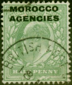 Morocco Agencies 1907 1/2d Pale Yellowish Green SG31 Fine Used (2)