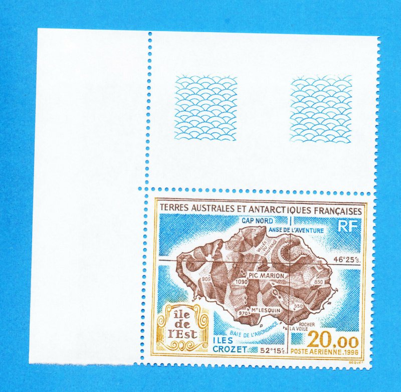 FSAT French Southern Antarctic Ter - Sc C136 corner, VFMNH - East Is. map - '95