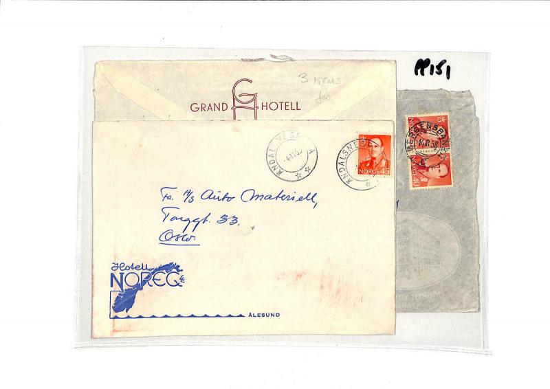 PP151 1958 Norway Oslo Cover x 3 Samwells-Covers