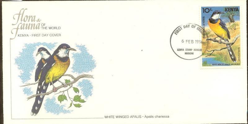 Kenya FDC SC# 292 White Winged Apalis L51 