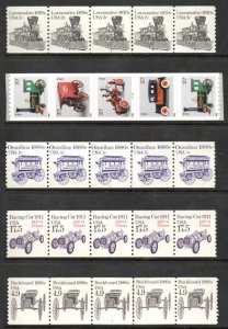 US #5 Assorted Plate Number Coils, VF/XF OG NH, vivid color! SEE PHOTO