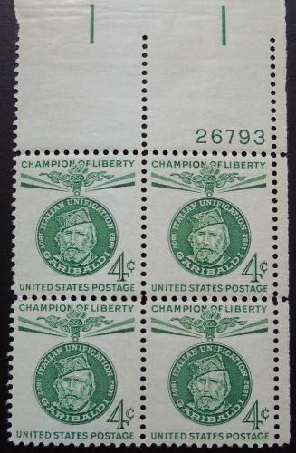 1960 4c Garibaldi Scott 1168 Plate block Mint NH