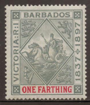 Barbados 1897 # 81 Victoria Jubilee Mint Hinged