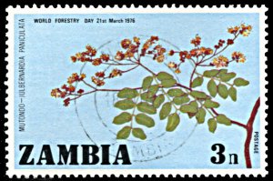 Zambia 156, used, World Forestry Day, Muchesa Tree