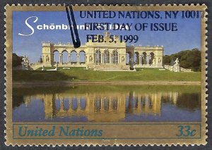 United Nations #741  33¢ Schonnbrun Palace - Vienna (1998). Used.