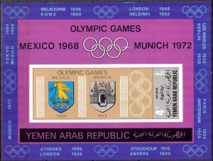 {Y021} Yemen 1968 Olympics Bl.84B 25.00 Eur. MNH**