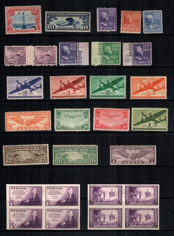 United States 22  MH lot cat $40.00