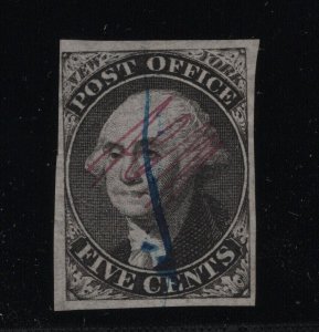 9X1 VF+ used neat  cancel with nice color cv $ 625 ! see pic !