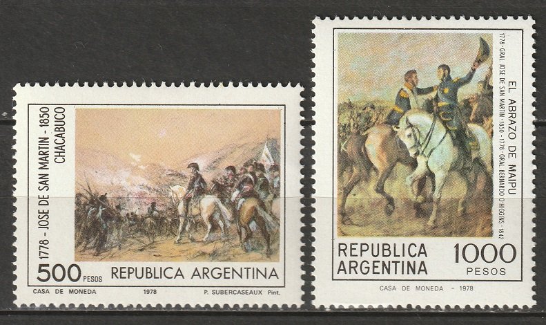 Argentina 1978 Sc 1227-8 set MLH*